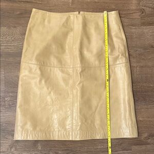 Pelle Studio Tan Leather Pencil Skirt Size Medium